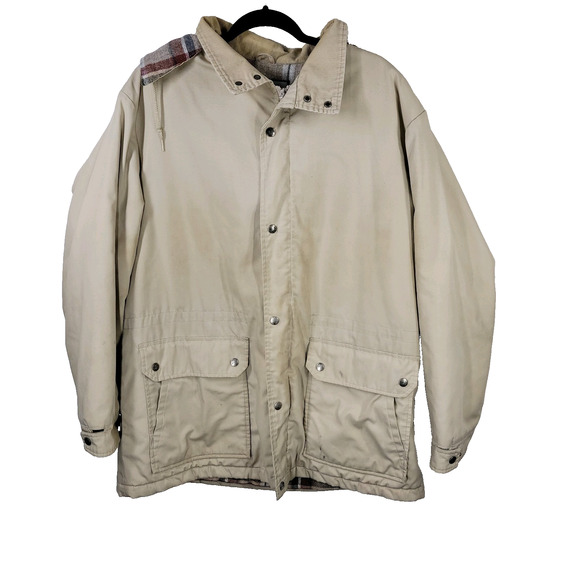 Vintage Fieldmaster Jacket Sz XL Mens Plaid Winter Cold Insulated Fleece Hooded - Picture 1 of 16